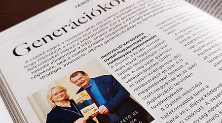 A Dyntell az egyik legrangosabb nyomtatott üzleti magazin, a Forbes Magyarország hasábjain szerepelhetett a szeptemberben átadott K&H családi vállalatok kiválósági díj elnyerése kapcsán.